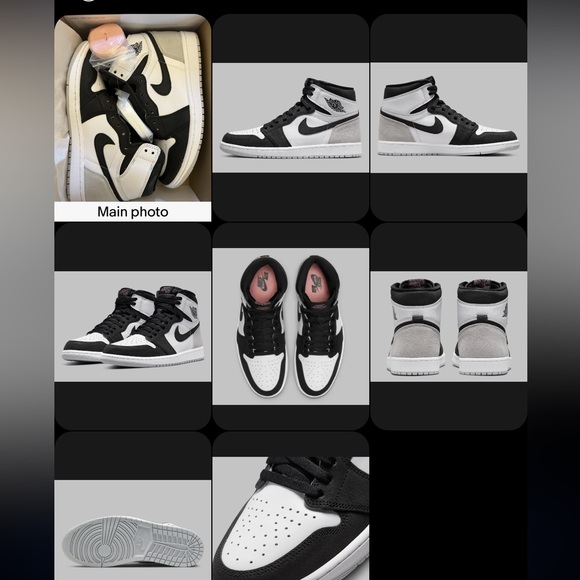Air Jordan 1 High OG White Black Bleached Coral Stage Haze 555088-108 Size 8 Men - Picture 4 of 5